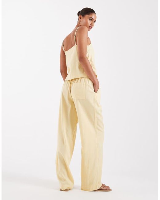 JJXX Natural Co Ord Linen Blend Trousers