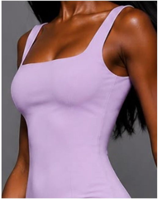 Vesper Gray Square Neckline Fishtail Midaxi Dress