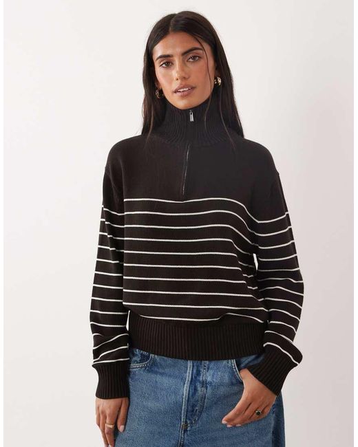 Mango Blue Quarter Zip Jumper