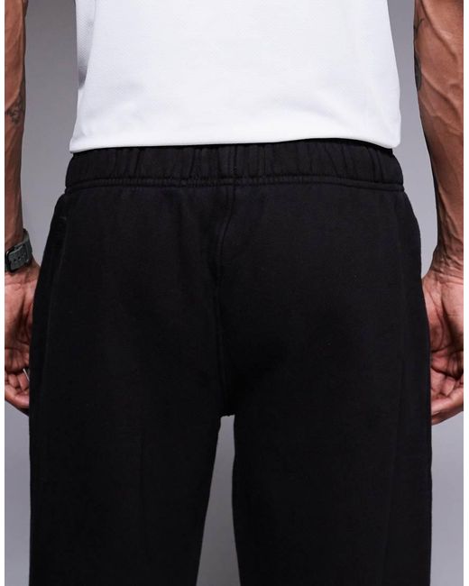 4505 Black Icon Rest Day Heavyweight 440gsm Cotton Wide Leg jogger With Zip Pockets for men