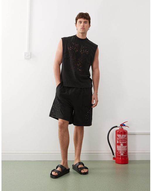 Weekday – ärmelloses t-shirt in Black für Herren