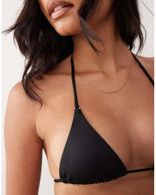 Cotton On Black Mini Triangle Bikini Top