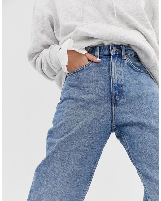 Weekday Denim Lash Cotton Oversized Mom Jeans in Blue | Lyst