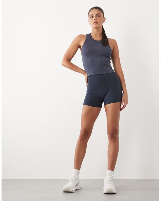 4505 Blue Icon High Waist 8m Booty Shorts