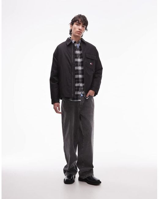 Tommy Hilfiger Blue Tech Cord Zip Overshirt for men