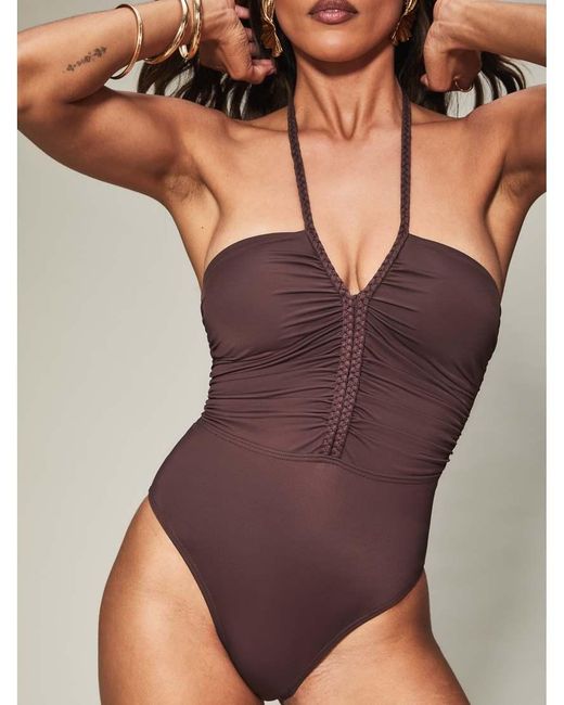 KBX Gray Knickerbox Collections Swimsuit