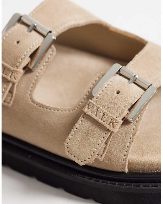 Walk London Natural Budapest Double Strap Sandal