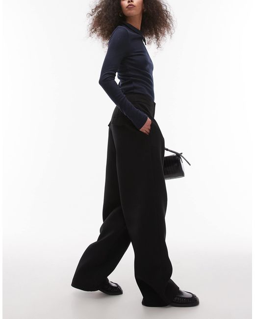 TOPSHOP Black – elegante, locker geschnittene hose