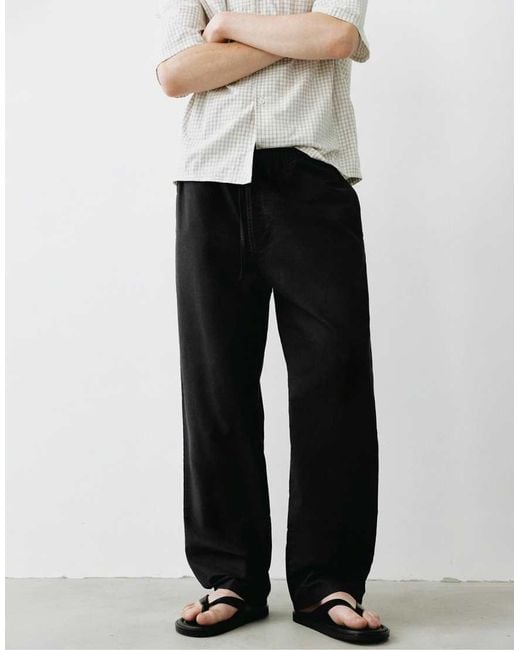 Pull&Bear White Rustic Joggers for men