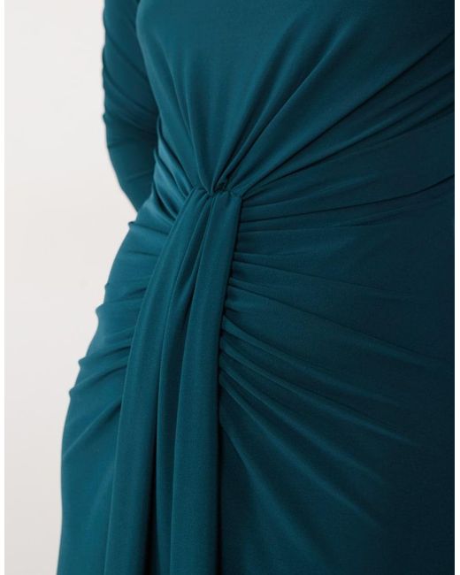 Forever New Blue Slinky Twist Front Maxi Dress