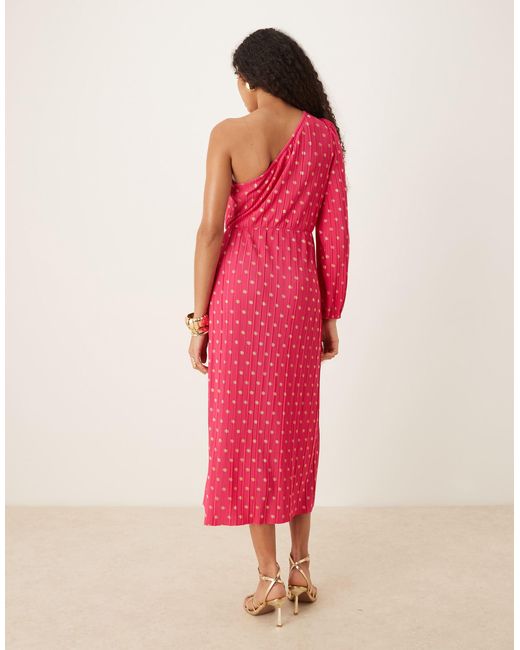 Y.A.S Pink – plissiertes maxikleid