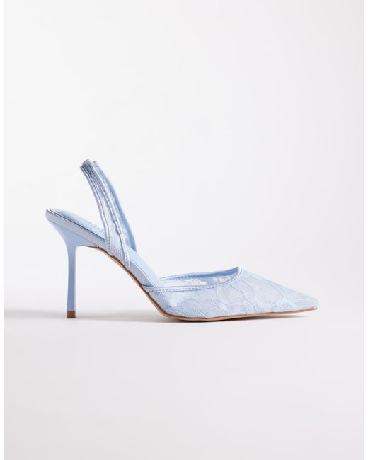 SIMMI Blue Simmi London Ursula Slingback Heeled Shoes