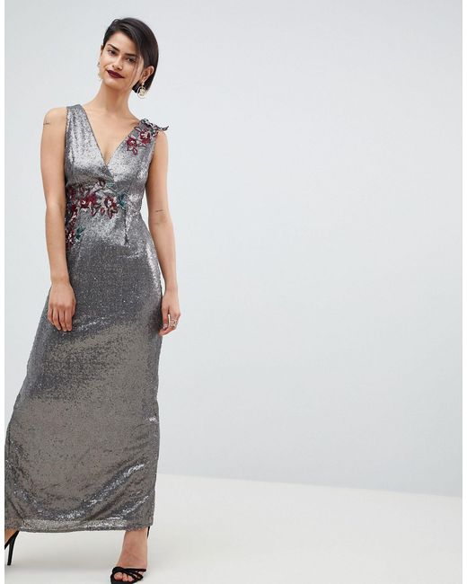 all over sequin maxi dress
