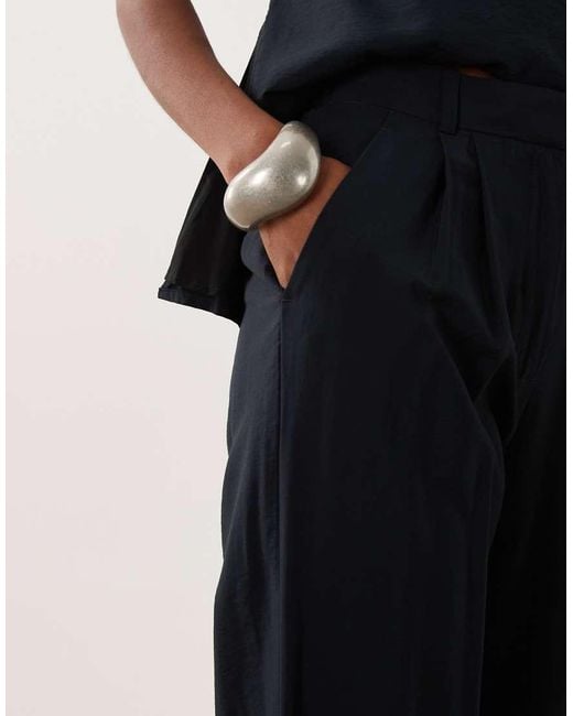 Abercrombie & Fitch Blue Wide Leg Tailored Pants