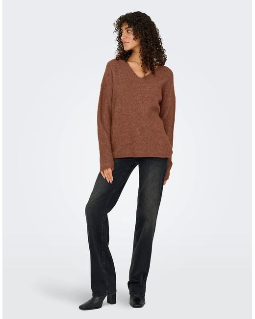 ONLY Brown Knitted Pullover