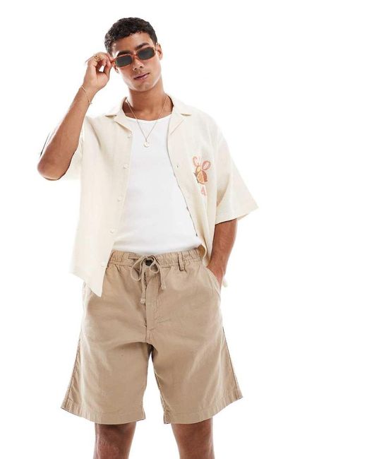 Jack & Jones Natural Linen Mix Short for men