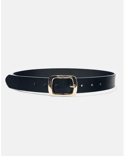 Pull&Bear Yellow Rectangular Buckle Belt