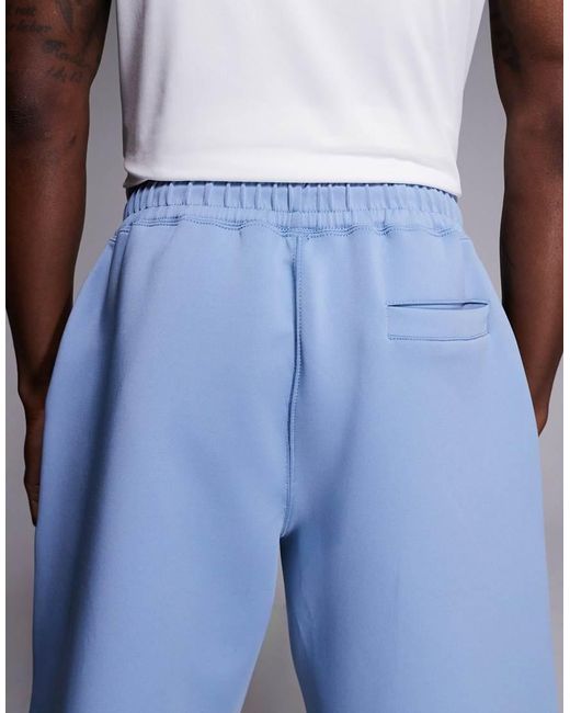 Liquor N Poker Blue Scuba-Style Fabric Sweat Shorts Co-Ord for men