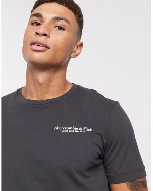 Abercrombie & Fitch T-shirt Met Stedenprint Achterop in het Black voor heren