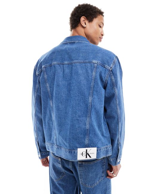 Giacca di jeans unisex anni '90 di Calvin Klein in Blue