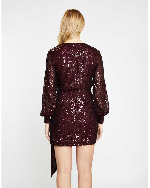 Glamorous Red Wrap-Front Mini-Dress