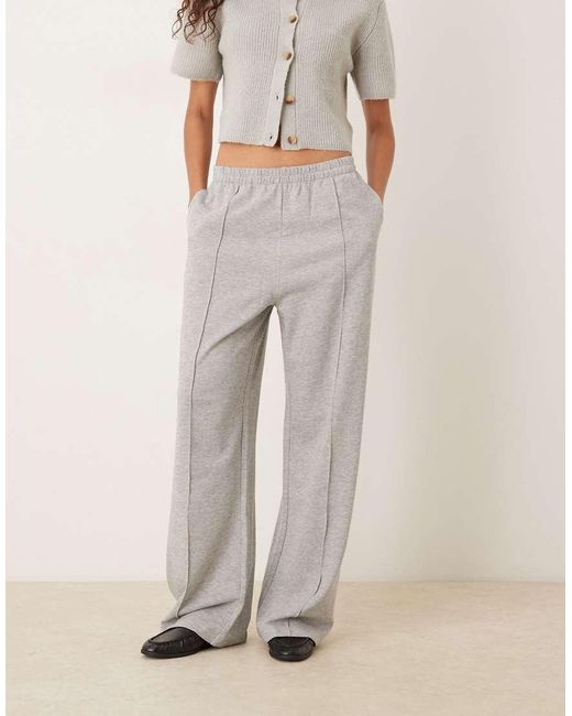 Brave Soul Natural Jersey Jogger With Seam Detail