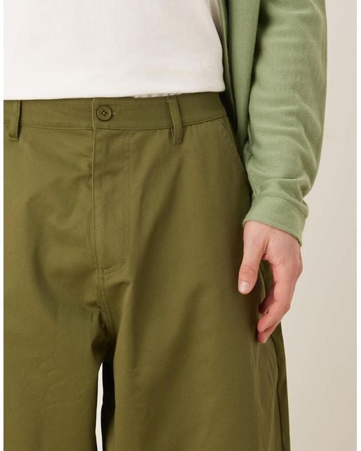 ASOS Green Super baggy Trousers for men