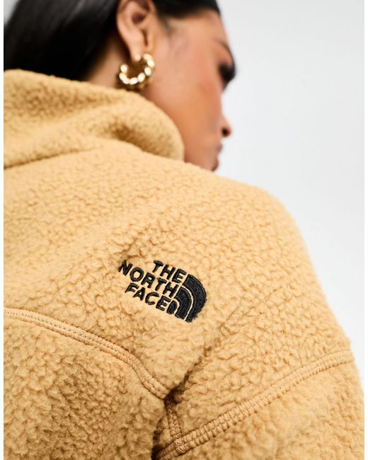 The North Face Natural Cropped High Pile 1/4 Zip Fleece