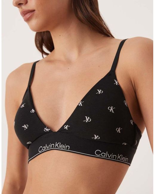 Calvin Klein Brown Icon Cotton Modal Lightly Lined Triangle Bra