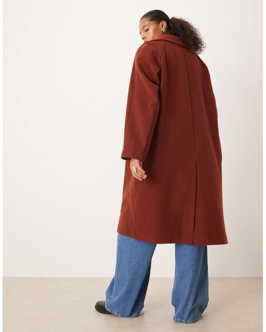 Asos design curve - pardessus à enfiler - rouille-pas ASOS en coloris Red