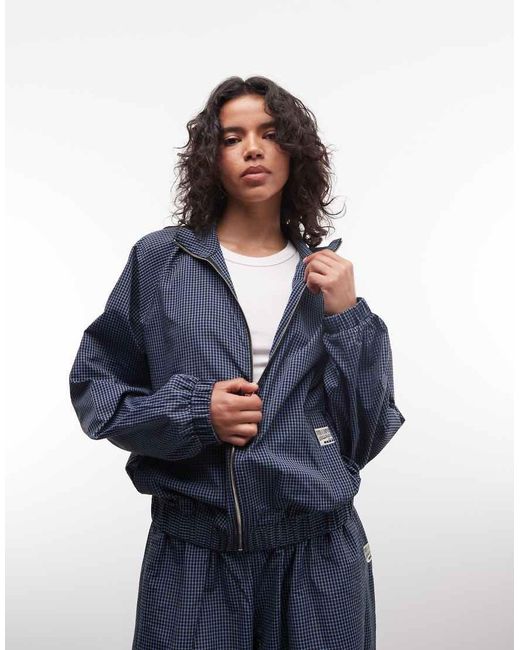 Collusion Blue Xl baggy Nylon Track Jacket