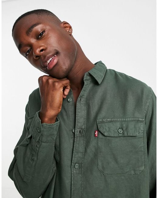 Sobrecamisa estilo worker Levi's de hombre de color Verde | Lyst