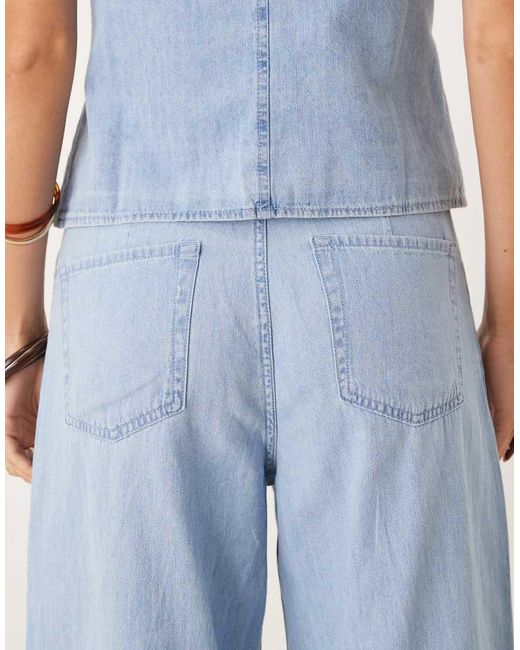 Mango Blue Straight Leg Jean Co-ord