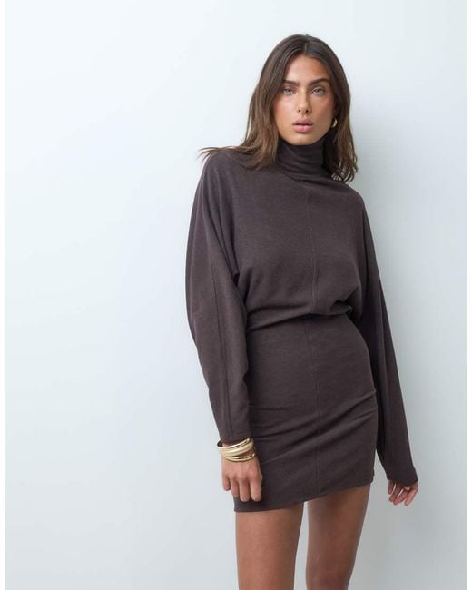 ASOS White Supersoft Drape Batwing Mini Dress