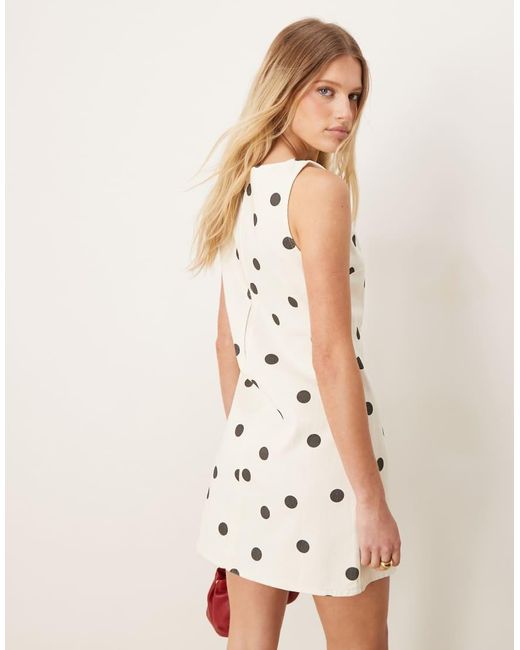 ASOS Natural Denim Mini Shift Dress