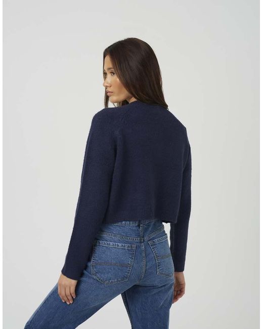 Brave Soul Blue Raglan Sleeve Soft Knit Cardigan
