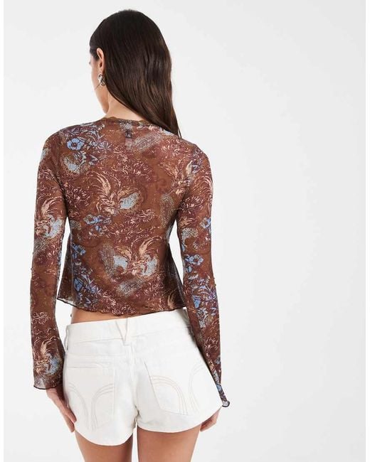 Motel Natural Concetta Long Sleeve Top
