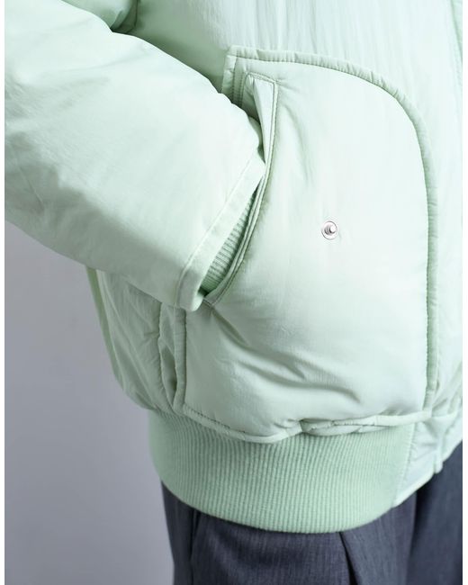 TOPSHOP Green Techy Bomber Jacket