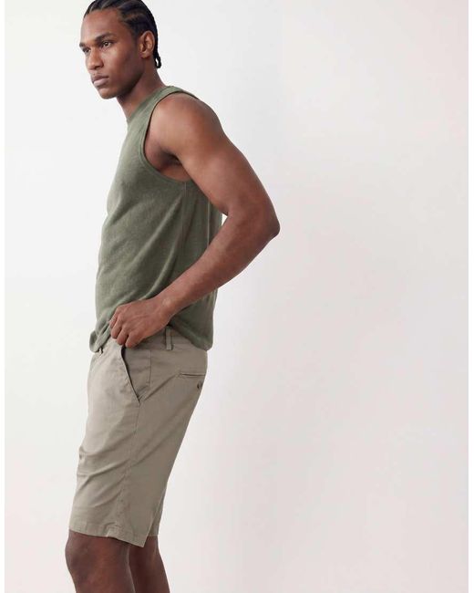 SELECTED Green Chino Shorts for men