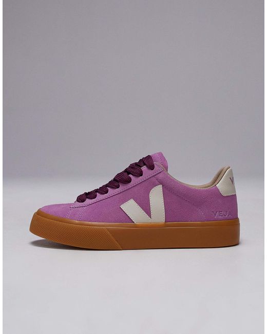 Veja Pink – campo – auffällige sneaker aus wildleder