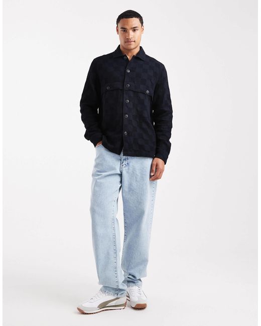 Farah – pemberton – langärmliges hemd in Blue für Herren