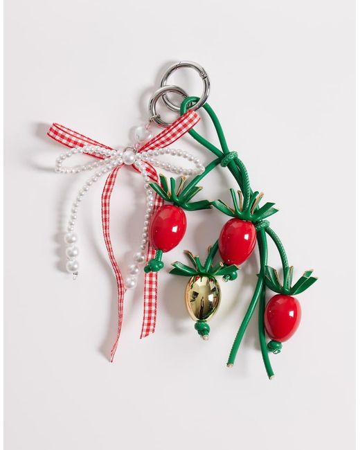 ASOS Blue Tomato Gingham Bow Bag Charm