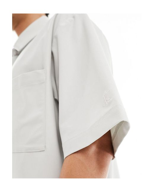 Calvin Klein – kurzärmliges hemd in White für Herren