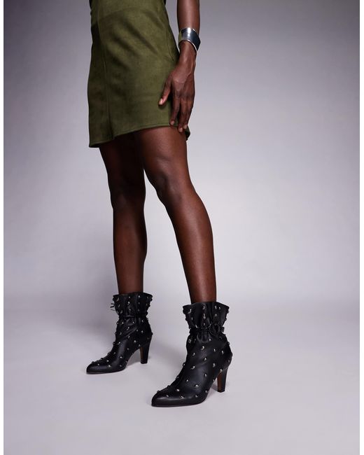 ASOS Black – emil – mit nieten besetzte ankle-boots