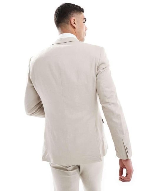 French Connection White French Connection Linen Formal Suit Jacket for men