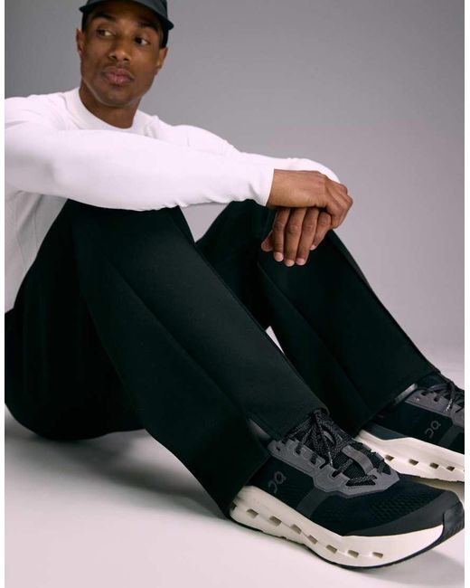 4505 Gray Performance Wide Leg joggers With Pintuck Detail for men