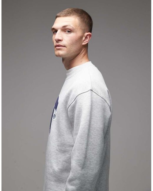 CAT WWR Gray 300Gsm Embroidered Logo Loose Fit Sweatshirt for men