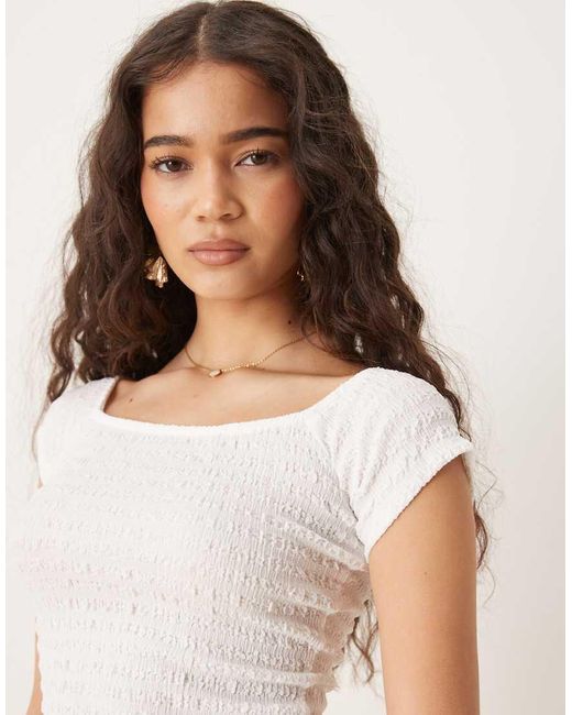 Glamorous White Square Neck Mini Dresses