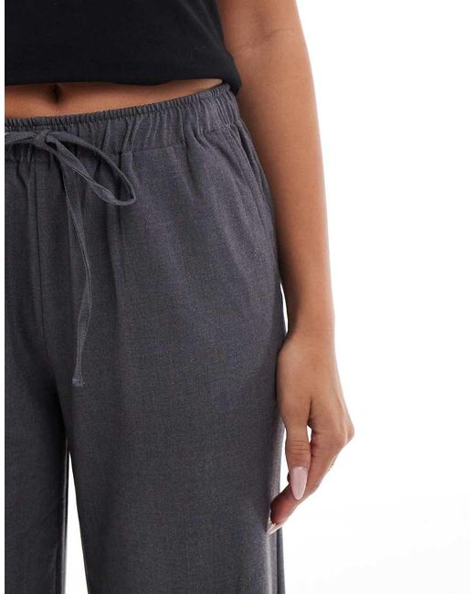 Vero Moda Blue Tie Waist Wide Leg Sweatpants Style Pants