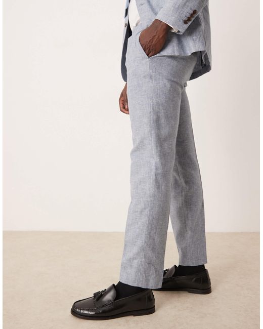 SELECTED White Malik Regular Fit Trouser for men